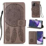 For Samsung Galaxy Note20 Ultra Dream Catcher Printing Horizontal Flip Leather Case with Holder & Card Slots & Wallet & Lanyard(Brown)