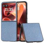For Motorola Razr 60 Ultra Diamond Series Black Edge Phone Case(Sapphire Blue)