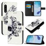 For Sony Xperia 5 IV 3D Painting Horizontal Flip Leather Phone Case(Skull)