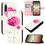 For Sony Xperia 10 V 3D Painting Horizontal Flip Leather Phone Case(Flower)