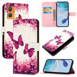 For Oukitel C33 3D Painting Horizontal Flip Leather Phone Case(Rose Butterfly)