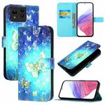 For Asus Zenfone 11 Ultra 3D Painting Horizontal Flip Leather Phone Case(Golden Butterfly)