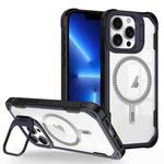 For iPhone 13 Pro Transparent Acrylic MagSafe Lens Holder Phone Case(Navy)
