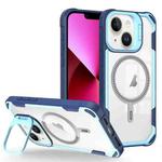 For iPhone 13 Transparent Acrylic MagSafe Lens Holder Phone Case(Blue)