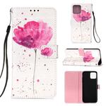 For iPhone 12 mini 3D Painting Horizontal Flip Leather Case with Holder & Card Slot & Wallet & Lanyard(Flower)