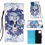 For iPhone 12 / 12 Pro 3D Painting Horizontal Flip Leather Case with Holder & Card Slot & Wallet & Lanyard(Cloud Ghost Head)