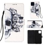 For iPhone 12 / 12 Pro 3D Painting Horizontal Flip Leather Case with Holder & Card Slot & Wallet & Lanyard(Skull)
