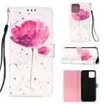 For iPhone 12 Pro Max 3D Painting Horizontal Flip Leather Case with Holder & Card Slot & Wallet & Lanyard(Flower)