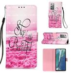 For Samsung Galaxy Note20 3D Painting Horizontal Flip Leather Case with Holder & Card Slot & Wallet & Lanyard(Beautiful)