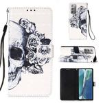For Samsung Galaxy Note20 3D Painting Horizontal Flip Leather Case with Holder & Card Slot & Wallet & Lanyard(Skull)