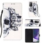 For Samsung Galaxy Note20 Ultra 3D Painting Horizontal Flip Leather Case with Holder & Card Slot & Wallet & Lanyard(Skull)