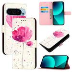 For Google Pixel 9 Pro XL 3D Painting Horizontal Flip Leather Phone Case(Flower)
