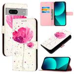 For Google Pixel 7 3D Painting Horizontal Flip Leather Phone Case(Flower)