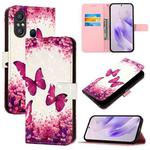 For Itel A58 / A49 3D Painting Horizontal Flip Leather Phone Case(Rose Butterfly)