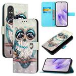 For Itel A58 / A49 3D Painting Horizontal Flip Leather Phone Case(Grey Owl)