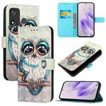 For Itel P17 / A27 3D Painting Horizontal Flip Leather Phone Case(Grey Owl)