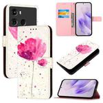 For Itel P40 3D Painting Horizontal Flip Leather Phone Case(Flower)