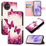 For Itel S23 3D Painting Horizontal Flip Leather Phone Case(Rose Butterfly)