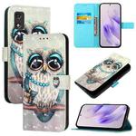 For Itel A23 Pro / A17 3D Painting Horizontal Flip Leather Phone Case(Grey Owl)