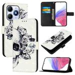 For Itel A90 4G 3D Painting Horizontal Flip Leather Phone Case(Skull)