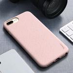 For iPhone 8 Plus / 7 Plus iPAKY Starry Series Shockproof Straw Material + TPU Protective Case(Pink)