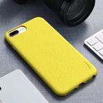 For iPhone 8 Plus / 7 Plus iPAKY Starry Series Shockproof Straw Material + TPU Protective Case(Yellow)