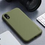 For iPhone XR iPAKY Starry Series Shockproof Straw Material + TPU Protective Case(Army Green)