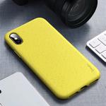 For iPhone XS / X iPAKY Starry Series Shockproof Straw Material + TPU Protective Case(Yellow)