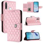 For vivo Y19 / U3 / Y5s / Z5i / U20 Rhombic Texture Flip Leather Phone Case with Lanyard(Pink)