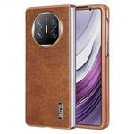 For Huawei Mate X3 / X5 AZNS Electroplated Frame Crocodile Texture Full Coverage Phone Case(Brown)