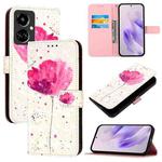 For Tecno Camon 19 3D Painting Horizontal Flip Leather Phone Case(Flower)