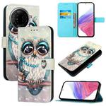 For Tecno Camon 30 Pro 3D Painting Horizontal Flip Leather Phone Case(Grey Owl)