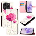 For Tecno Spark 20 Pro 3D Painting Horizontal Flip Leather Phone Case(Flower)