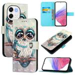 For Tecno Spark 30 5G / Pova 6 Neo 5G 3D Painting Horizontal Flip Leather Phone Case(Grey Owl)