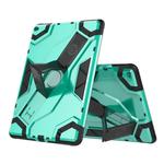 For iPad Air 2 / iPad 6 Escort Series TPU + PC Shockproof Protective Case with Holder(Mint Green)