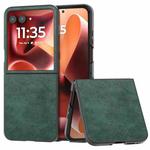 For Motorola Razr 60 Ultra Dual Color Lichi Texture PU Phone Case(Green)