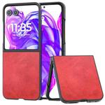 For Motorola Razr 50 Ultra Cowhide Texture PU Phone Case(Red)