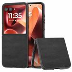 For Motorola Razr 60 Ultra Cowhide Texture PU Phone Case(Black)