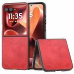 For Motorola Razr 60 Ultra Cowhide Texture PU Phone Case(Red)