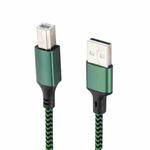 USB 2.0 to Square Port A/B Printer Adapter Cable, Length:0.5m(Green)