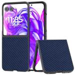 For Motorola Razr 50 Ultra Carbon Fiber Texture Protective Phone Case(Dark Blue)