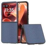 For Motorola Razr 60 Ultra Carbon Fiber Texture Protective Phone Case(Light Blue)