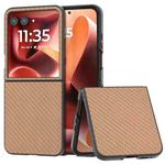 For Motorola Razr 60 Ultra Carbon Fiber Texture Protective Phone Case(Gold)