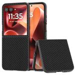 For Motorola Razr 60 Ultra Carbon Fiber Texture Protective Phone Case(Black)