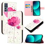 For TCL 30+ 3D Painting Horizontal Flip Leather Phone Case(Flower)