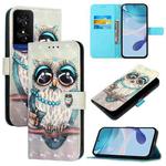 For TCL 50 5G 3D Painting Horizontal Flip Leather Phone Case(Grey Owl)