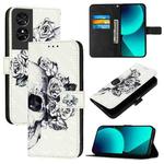 For TCL 50 SE 3D Painting Horizontal Flip Leather Phone Case(Skull)