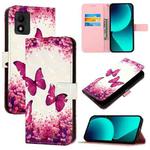 For TCL 303 3D Painting Horizontal Flip Leather Phone Case(Rose Butterfly)