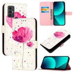 For TCL 306 3D Painting Horizontal Flip Leather Phone Case(Flower)