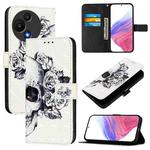 For TCL 605 / 60 SE 3D Painting Horizontal Flip Leather Phone Case(Skull)
